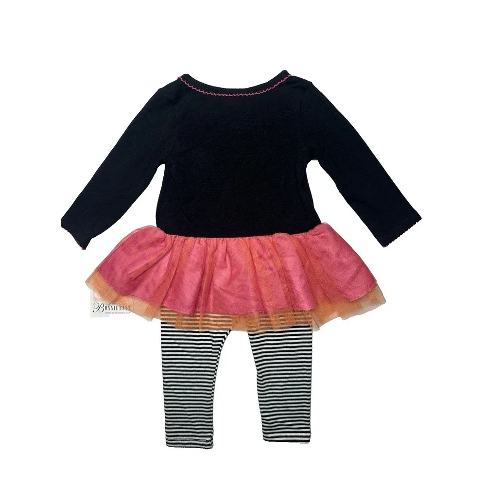 NWT! Bonnie Baby Halloween Pant Set with BOO Applique and Tutu, Size: 12 Months